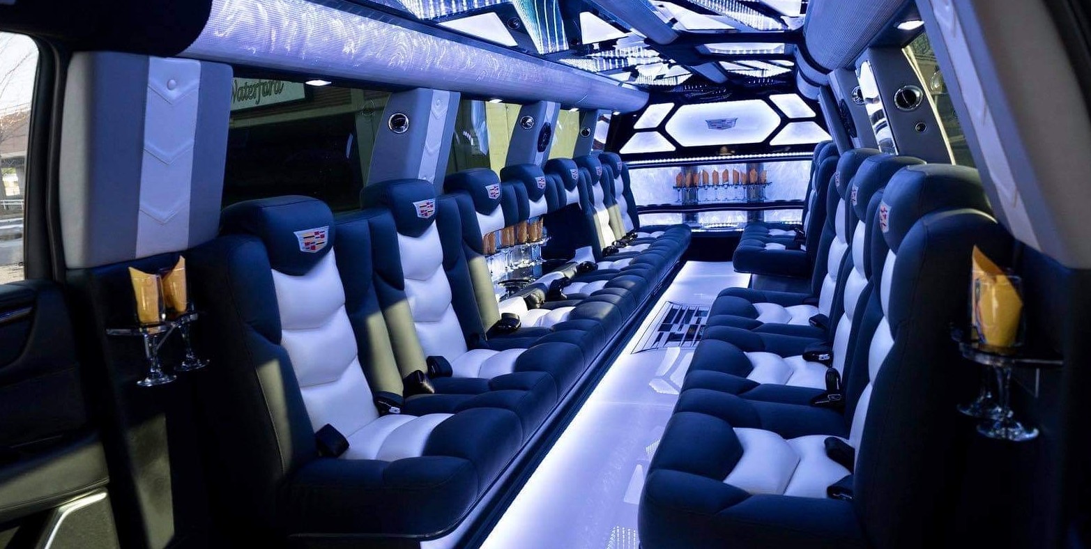 Limousine interior luxury prom limo